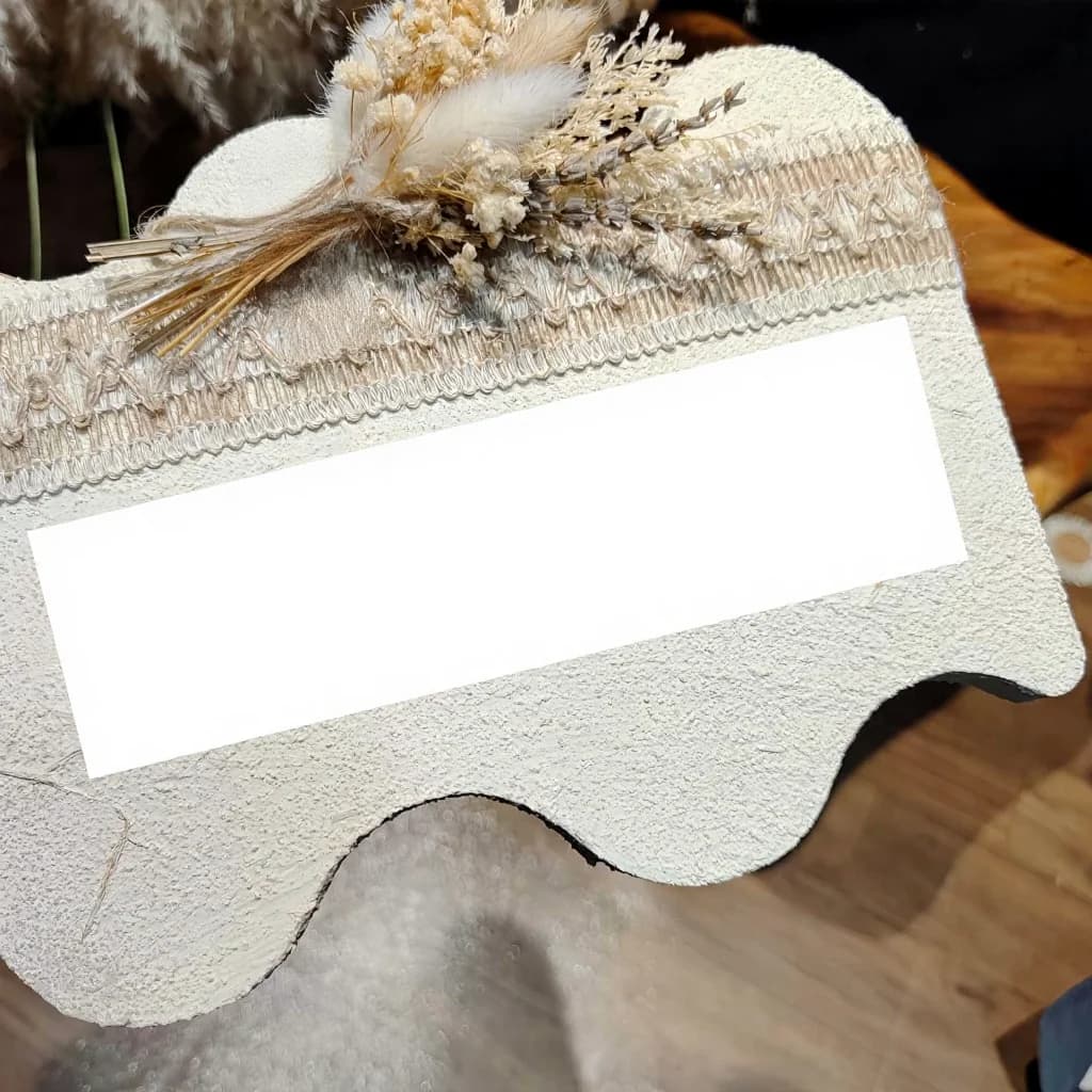 Korta ovala press-on naglar med kattögoneffekt och glasperlor