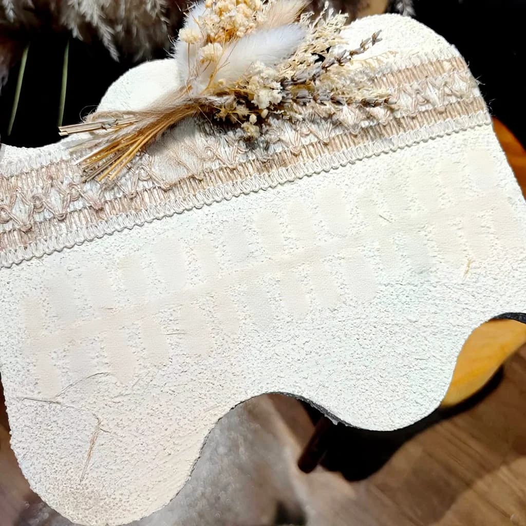 Korta ovala press-on naglar med kattögoneffekt, brun stjärndesign