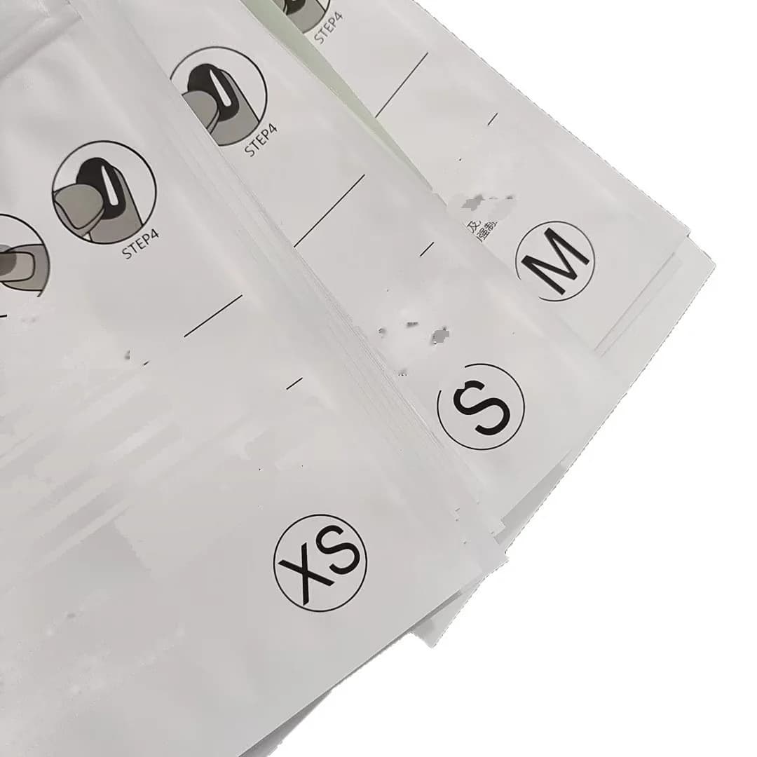 Sagegröna plastpåsar med dragkedja för nagelverktyg