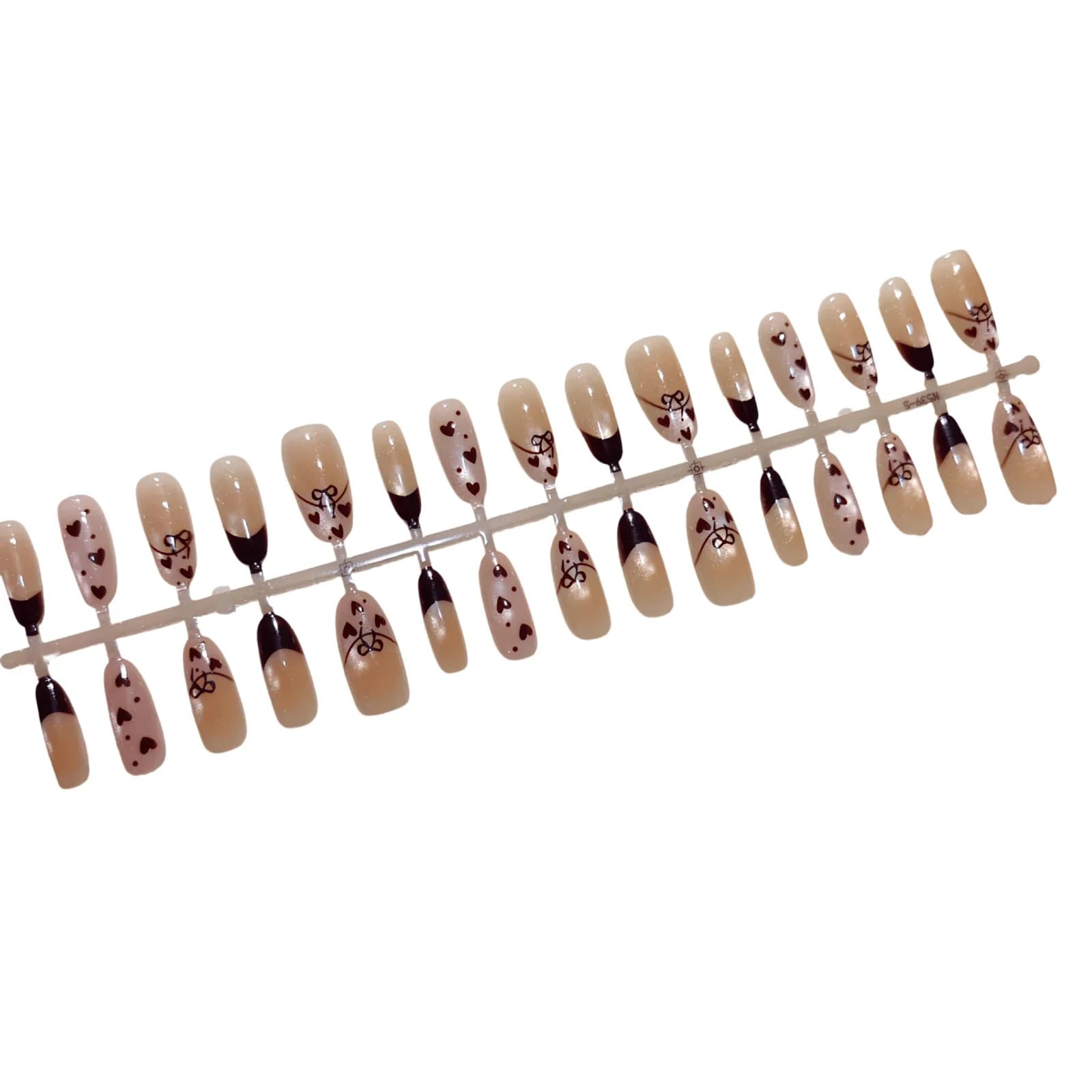 Karamellfjäril Cat Eye Lösnaglar Mellan Oval Form 30 st